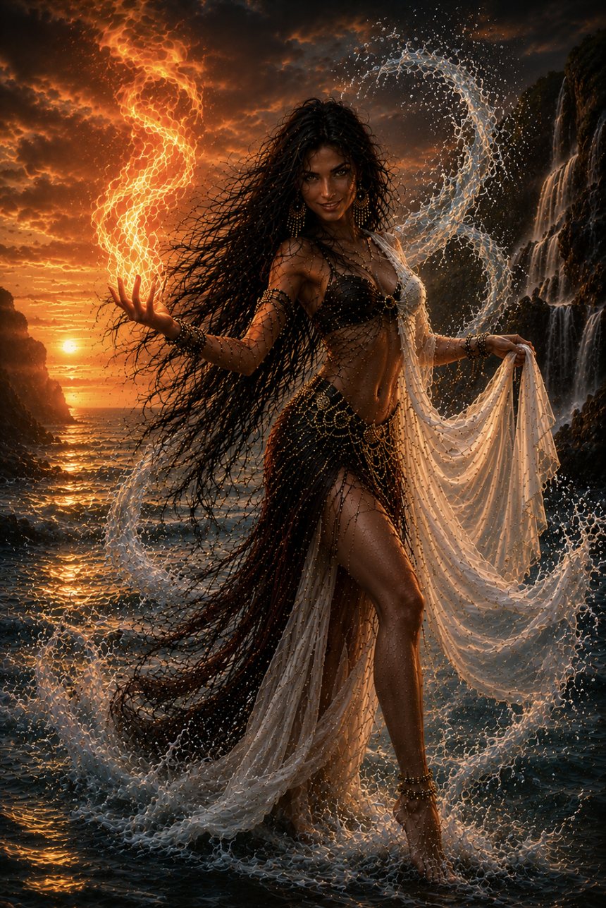 Embers and flame — the fire meant to break you becomes the fuel for your alchemy.